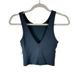 Lululemon Power Pivot Crop Training Tank Top Blue Reversible Gym Run Womens 2? Photo 1
