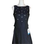 Vintage NWT 90s Y2K Navy Blue A Line Prom Dress Sequin Daisies. XS/S. Whimisgoth Photo 7