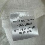 Flax  JEANNE ENGELHART Linen Cinch Waist Sleeveless‎ Midi Dress Lagenlook Sz M Photo 2