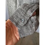 J Jill Love Linen Shirt Women Small Gray Linen Button Down Tunic‎ Lagenlook Photo 4