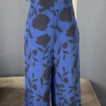 Kate Spade New York Blue Floral One-Shoulder Linen Blend Jumpsuit Size 00 NWOT Photo 0