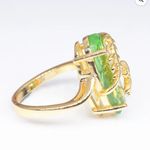 Elegant Gold and Green Dragonfly Ring Photo 3