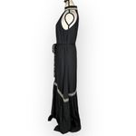 Ramy Brook  Terra High-Neck High-Low Dress‎ Women's Small Black Halter Tie Waist Photo 2