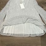 Wilfred  Aritzia Daydreamer Long Sleeve Peplum Blouse White‎ Birch Size Small Photo 7
