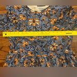 ZARA  Women's Blue Floral Ruffle Peplum Blouse Photo 6