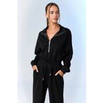 PaperMoon NWT  Women's Black Zoe Soft Knit Jumpsuit Size Large Photo 3