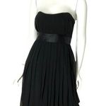 White House | Black Market WHBM dress black Women's 2 bubble hem sleeveless accordion pleats Homecoming Photo 0