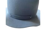 Anthropologie 100% Wool Fedora Slate Blue One Size Coastal Bohemian Quiet Luxury Photo 3