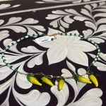 Free People  Vibrant Red Hot Beaded Choker in Emerald Photo 6