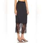 All Saints Black Satin Flora Skirt Sz 4 Photo 2