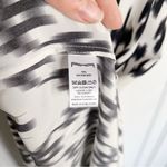 Marie France Van Damme • silk halter maxi dress cream black silk ikat print Size 14 Photo 7