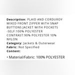 Hem & Thread  corduroy and twill shacket. Size Large Photo 12