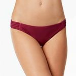 California Waves Wine Hypnotic Optic Strappy Hipster Bikini Bottoms. Size S Photo 0