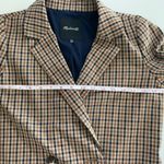Madewell  Brown Plaid Double-Breasted Blazer Photo 7