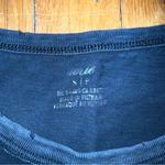 AERIE Oversized Distressed Short Sleeve Tee Shirt Washed Black Small Photo 2