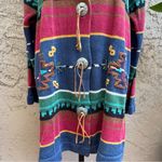 Vintage 90’s Carole Little Sport Southwestern Duster Cardigan Sweater Red Photo 1