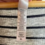 LuLaRoe  Lynnae Gray Black Stripe Long Sleeve Shirt Size XL Photo 2