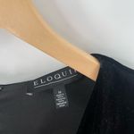 Eloquii Jumpsuit Size 18 NWT Black Velvet Tie Belt Wide Leg Cocktail Evening Photo 3