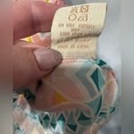 PALOMA BLUE Sophia Ruffled Printed Silk Crepe De Chine Top Medium Semi Photo 8