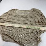 Womens Beige‎ Crochet Kimono Cardigan Boho Macrame Open Knit Cover Up M Tan Size M Photo 2