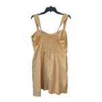 Abercrombie & Fitch Butter Yellow Mini Dress Sleeveless Pockets Size L Cotton Photo 2