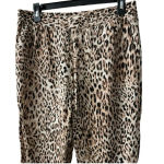 Banana Republic Slim Tencel leopard print pull on pants elastic waist small Photo 5