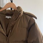 Good American NEW  Iridescent Puffer Jacket With Removable Hood Sepia Size 2 M Photo 3