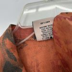 Vintage CMC Boho Western Linen Button Up Shirt Orange Southwestern Art Sz S Photo 8