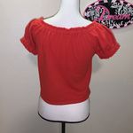 GU burnt orange popcorn stitch short sleeve crop top Photo 4