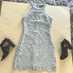 Lulus  Size M Love Poem Light Blue Lace Mini Dress Photo 1