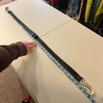 Chico's  Black Genuine Leather Adjustable Silver Loop Buckle Belt Size SM/Medium Photo 7