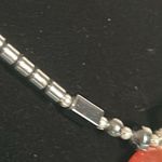 New Heart Shaped Carnelian Agate and Hematite Bead Necklace Gray Photo 2