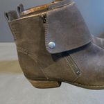 Nine West Leather Gray Suede Ankle Boots Photo 3