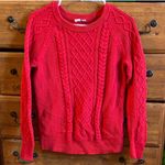 Gap Pullover cable knit Fisherman Sweater Size Small Red Photo 0