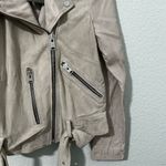ALLSAINTS Women's Balfern Biker Sandstone Biker Jacket Size 6 Asymmetric Zip Photo 10