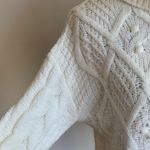 ZARA  BBWM Fringe Hem Ivory Turtleneck Sweater Photo 6