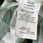 Suzanne Betro Weekend Green White Check Mixed Media Blouse Women's Size Medium M Photo 6