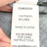 Level 99 Shirt Dress Womens Small Chambray Tencel Linen Pintuck Minimal Coastal Blue Photo 5