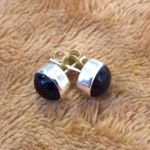 Sterling Silver Stud Bundle - Onyx Cabochon & Mother of Pearl Floral Inlay Photo 8