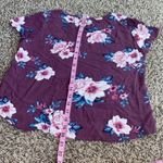 Pink Rose large floral lace up top Photo 4