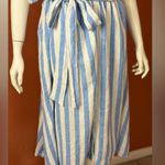 Ava & Viv  Blue and White Striped Midi Dress Photo 5