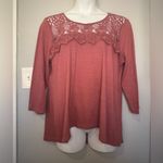 Status by Chenault Crochet Lace Neck Flowy Blouse Photo 1