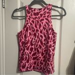 💖 Tucci Pink Brush Stroke Printed Sleeveless Blouse Photo 2