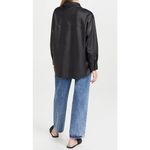 Steve Madden Faux Good Measure Shacket in Black XSmall Womens Vegan Shirt Photo 12