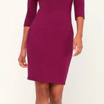 Lulus  Precious Thing Magenta‎ Asymmetrical Off The Shoulder Mini Dress Sz S NEW Photo 0