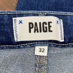 Paige  Stella High Rise Modern Straight Leg Jeans Soleil Destructed Sz 32/14 $239 Photo 11