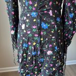 For Love & Lemons  Lexy Black Floral Long Sleeve Mini Dress Photo 4