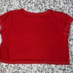 Reformation Red T Shirt Boxy Crop Top Photo 5