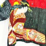 Chico's Womens Vintage 90s Japan Geisha Mandarin Collar 100% Silk Blouse Size L Photo 3