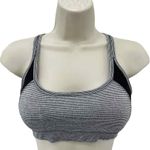 Pink Lotus PL Movement by Sports Bra Women XS Black White Stripe Nylon Crossback Photo 0